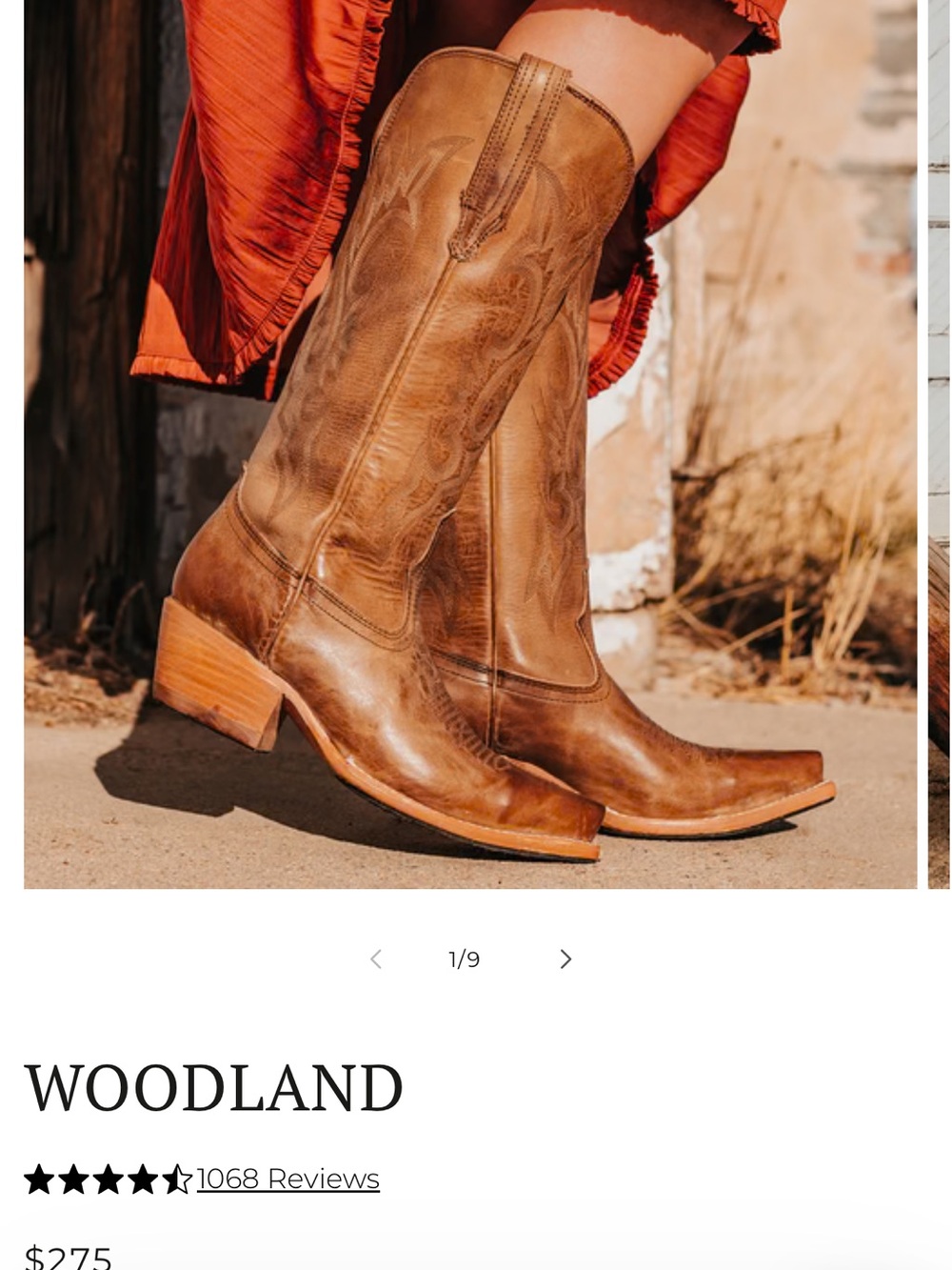 Freebird by Steven Woodland Tan Brown Leather Western Boots